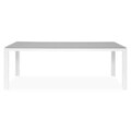 Set mobilier gradina/terasa Encore/Baria, 7 piese, 205x90x74 cm/56.5x62x86 cm, aluminiu, alb/gri