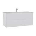 Dulap de baie cu chiuvetă, Hanah Home, Nest 121 v2, Alb mat