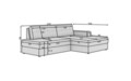 Coltar extensibil dreapta 3 locuri ELTAP, RT-04MO, Blezalt, 240x150x82 cm, lemn/poliester, bej