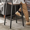 Set 2 scaune de bar, Vasagle, 50.7x43.1x97.2 cm, PAL/otel, max 130 kg, maro rustic