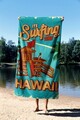 Prosop de plaja, Astacura, Surfing Time Hawaii 70, 70x130 cm, 70% poliester/30% poliamida, Multicolor