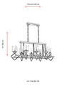 Lustra, Avonni, 683AVN1199, Metal, Maro antichizat