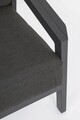 Set mobilier pentru gradina/terasa 4 piese Cordova, Bizzotto, fibra sintetica/tesatura ofelin, gri carbune