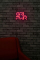 Decoratiune luminoasa LED, Girl Power, Benzi flexibile de neon, DC 12 V, Roz