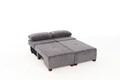 Canapea extensibila 3 locuri, Balcab Home, 825BLC4307, Lemn, Gri