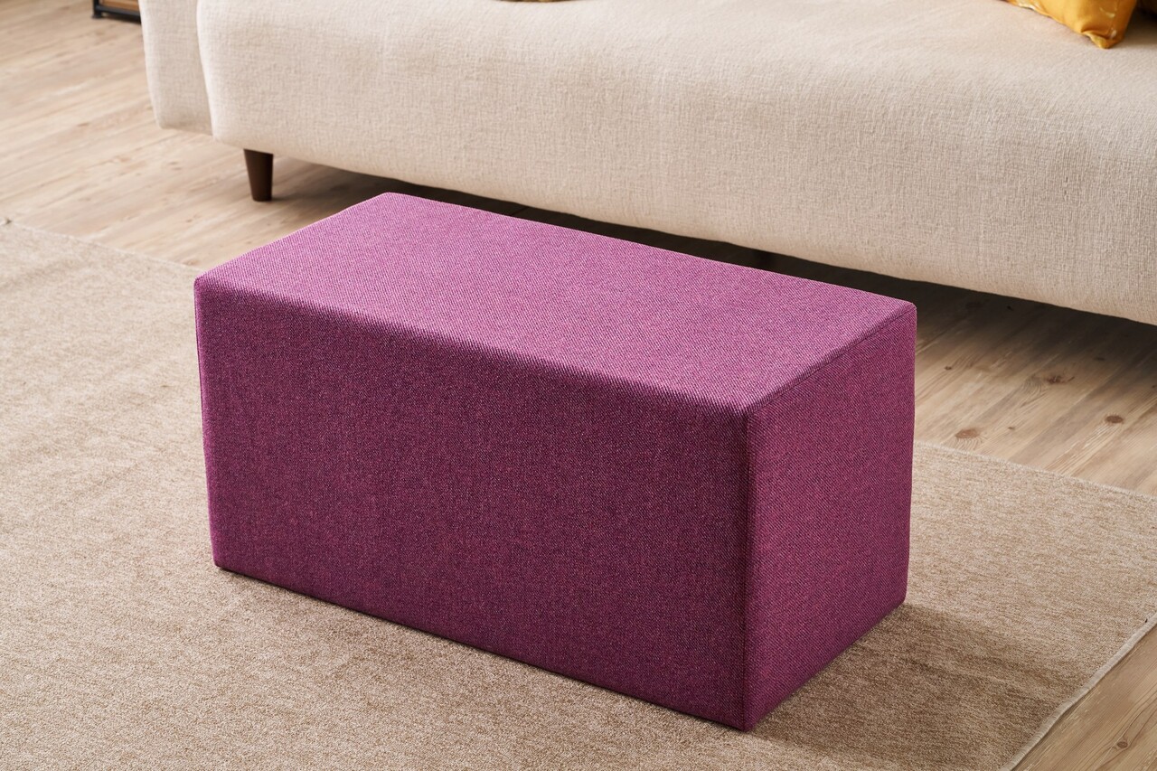 Taburet, Atelier del Sofa, 825BLC5131, Lemn, Lila - view 2