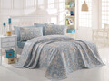 Set cuvertura pique Single, Tuval - Blue, EnLora Home, Bumbac Ranforce