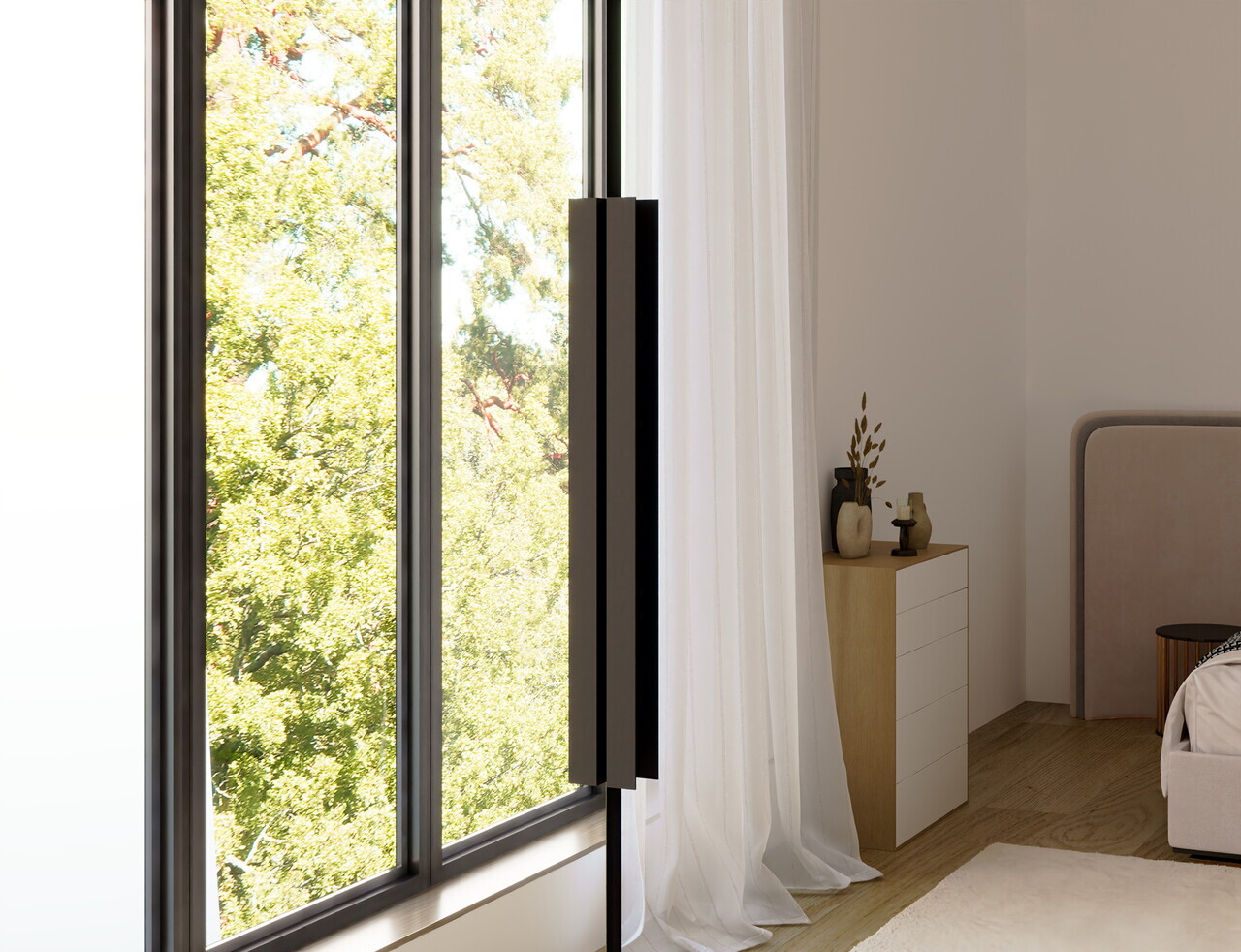 Dulap pentru haine cu oglinda ELTAP, BM2-SZA100, Mirtillo, 100x60x216 cm, PAL laminat, negru — imaginea 9