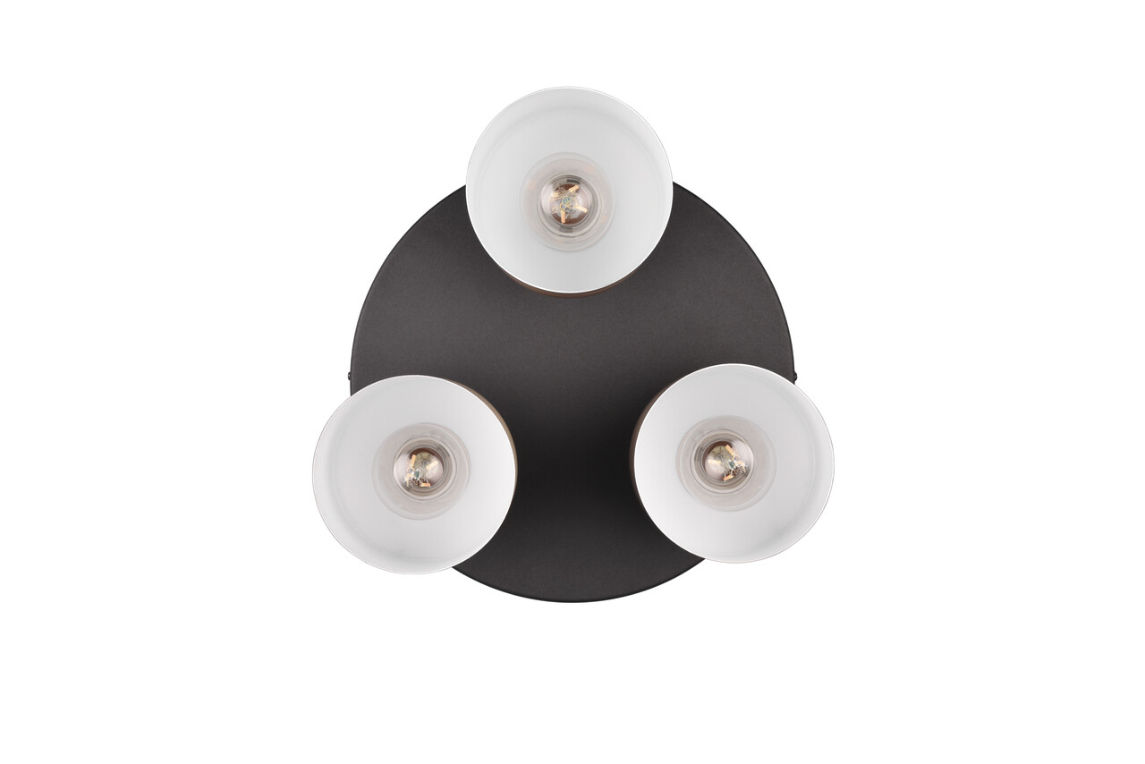 Plafoniera Agudo, TRIO, 30x24.5 cm, 40W, 3x E27, metal, multicolor