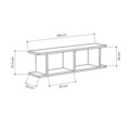 Set 2 rafturi pentru perete Ray, Decortie, 100x22x26 cm, turcoaz