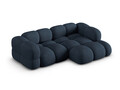 Coltar dreapta 3 locuri, Loretto, Cosmopolitan Design, 250x147x68 cm, tesatura structurata, albastru inchis