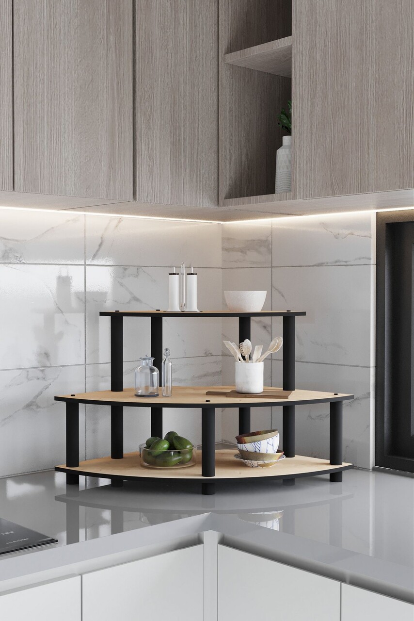 Raft de bucatarie, Hanah Home, Countertop, 70x38x42 cm, MDF , Stejar