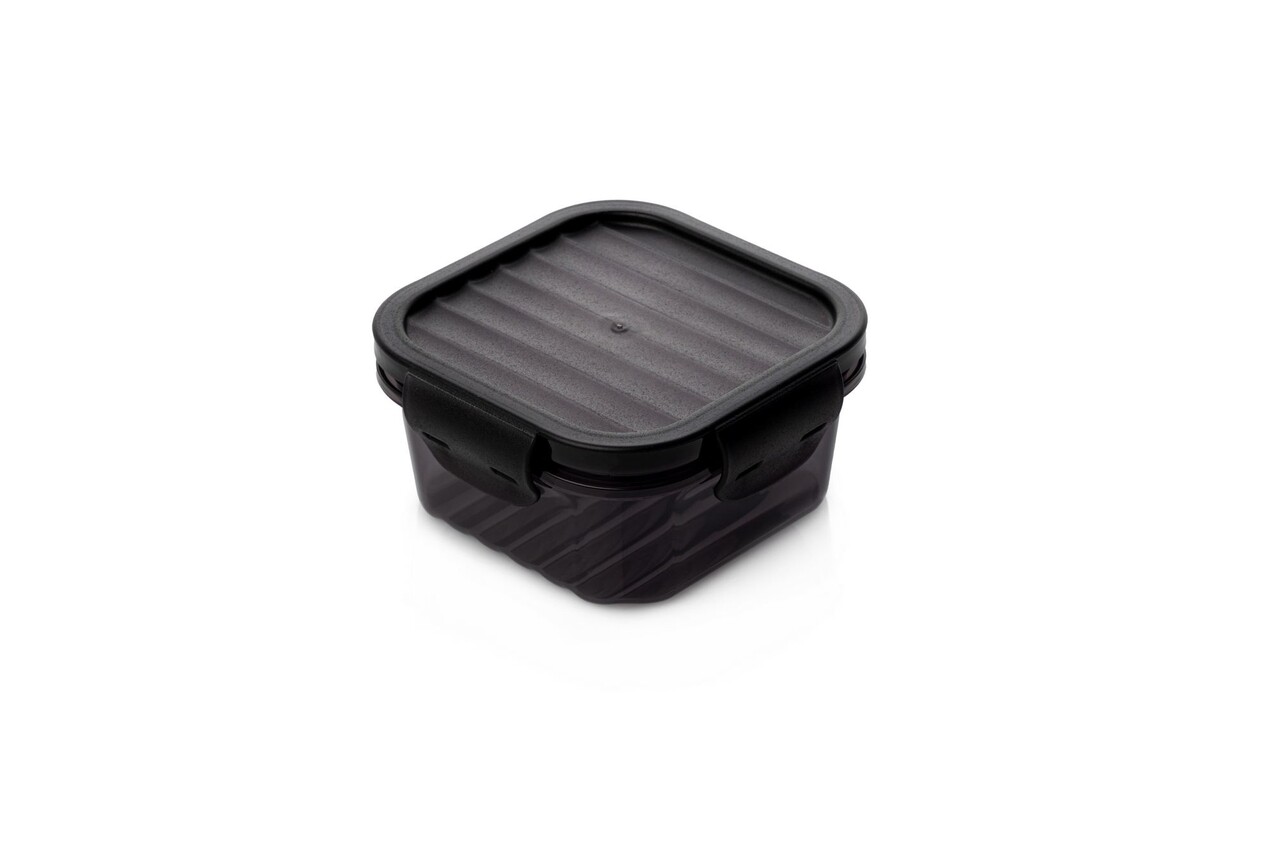 Set recipiente depozitare, Hermia, 318QUX1117, Dimensiune: 14,5 x 14,5 x 7 cm / 800 ml (2 bucăți) , Antracit - imagine 2