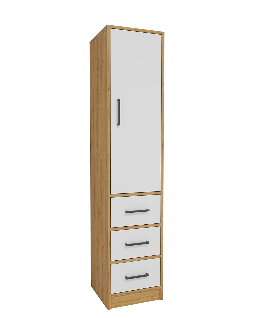 Dulap multifunctional, Hanah Home, Modera, 40x181.8x40 cm, PAL, Stejar Safir / Alb — imaginea 6