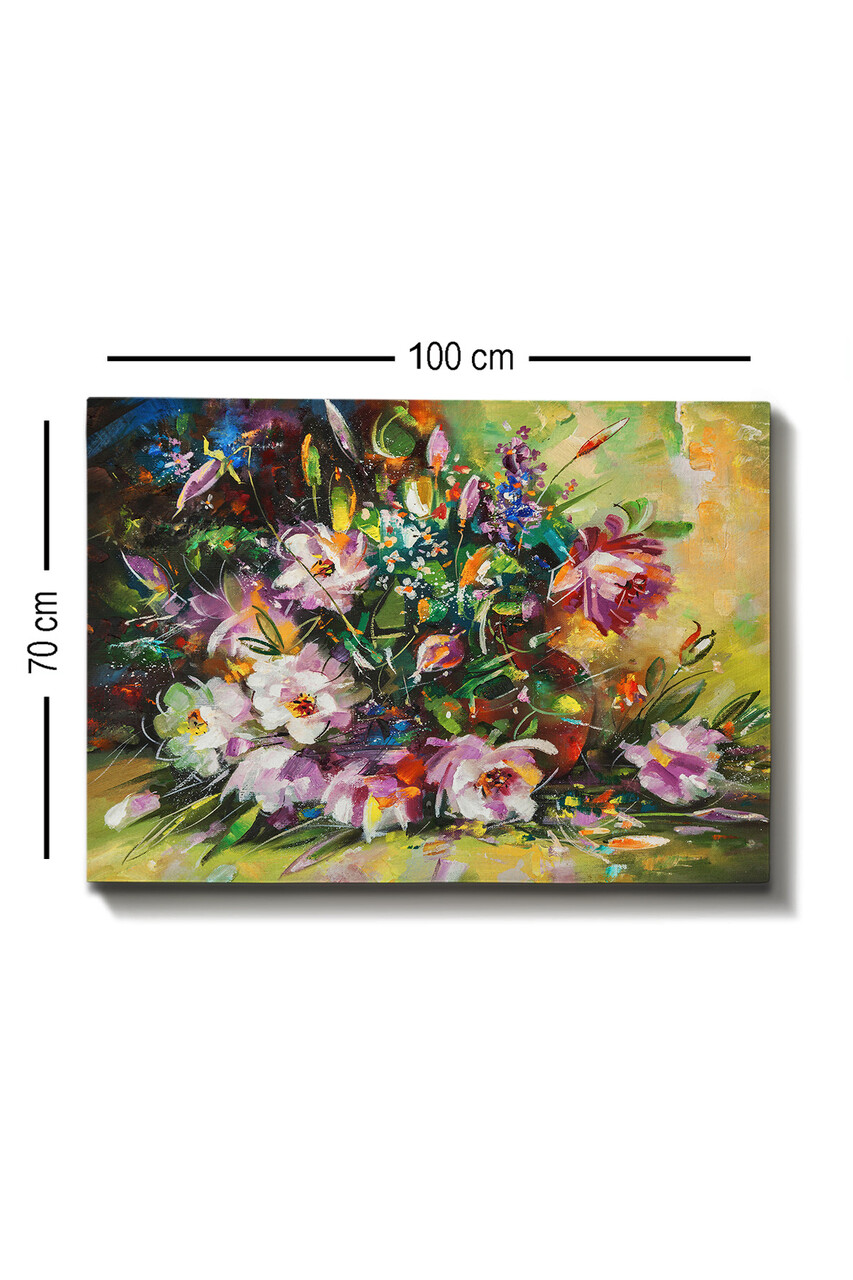 Tablou decorativ, Kanvas Tablo (70 x 100), Cadru: 100% LEMN (grosime: 3 cm), Multicolor - view 3