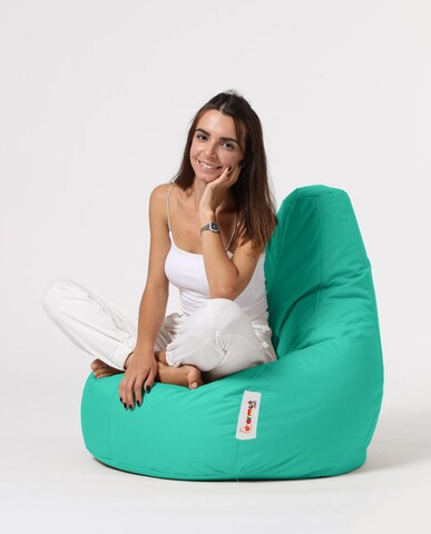 Fotoliu puf, Bean Bag, Ferndale Drop L, 80 x 80 cm, poliester impermeabil, turcoaz Ferndale