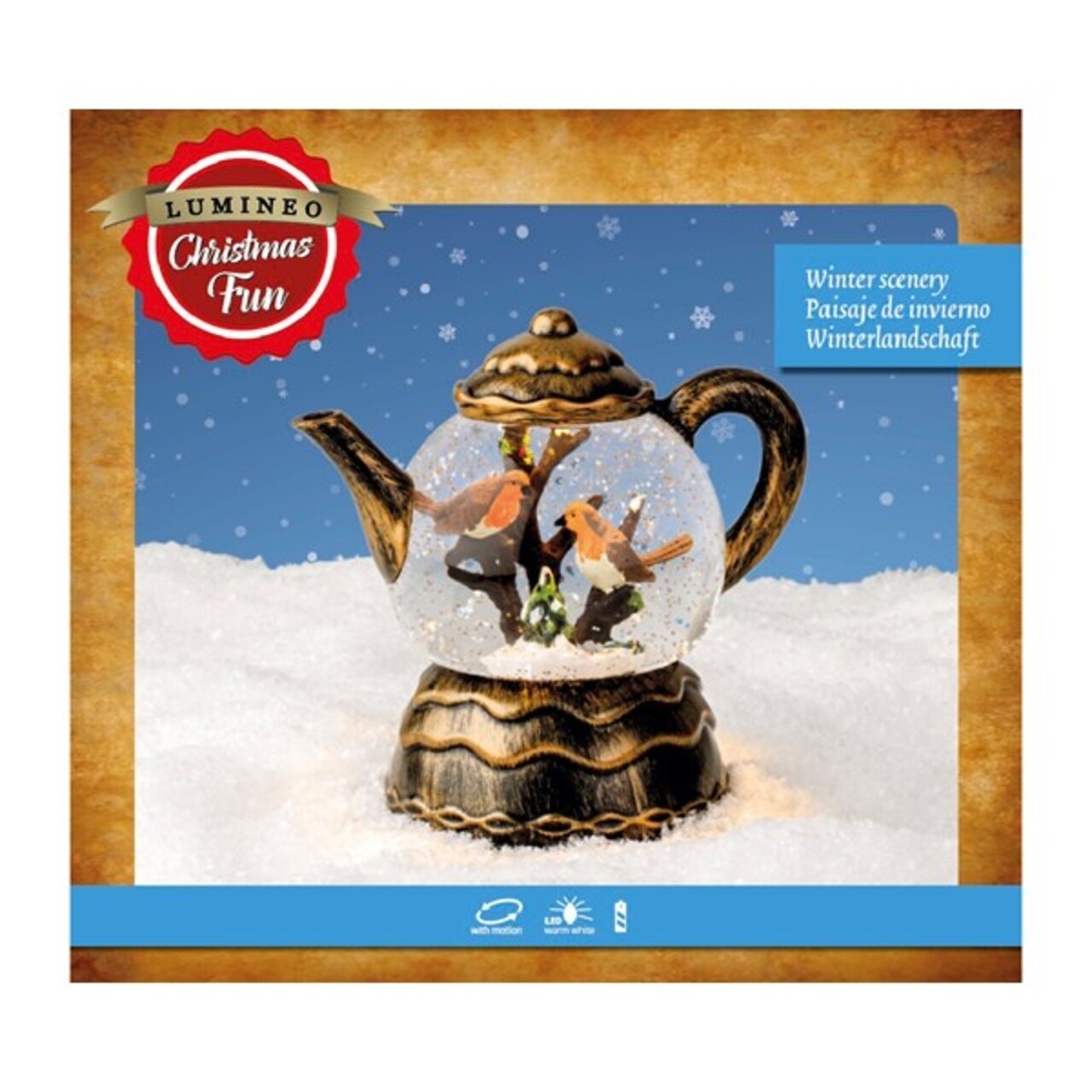 Decoratiune luminoasa Teapot, Lumineo, 18x18 cm, 2 LED-uri, multicolor - 2 | YEO