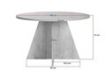 Masa, Nordure, Virella, 120x75x120 cm, Stejar Compass