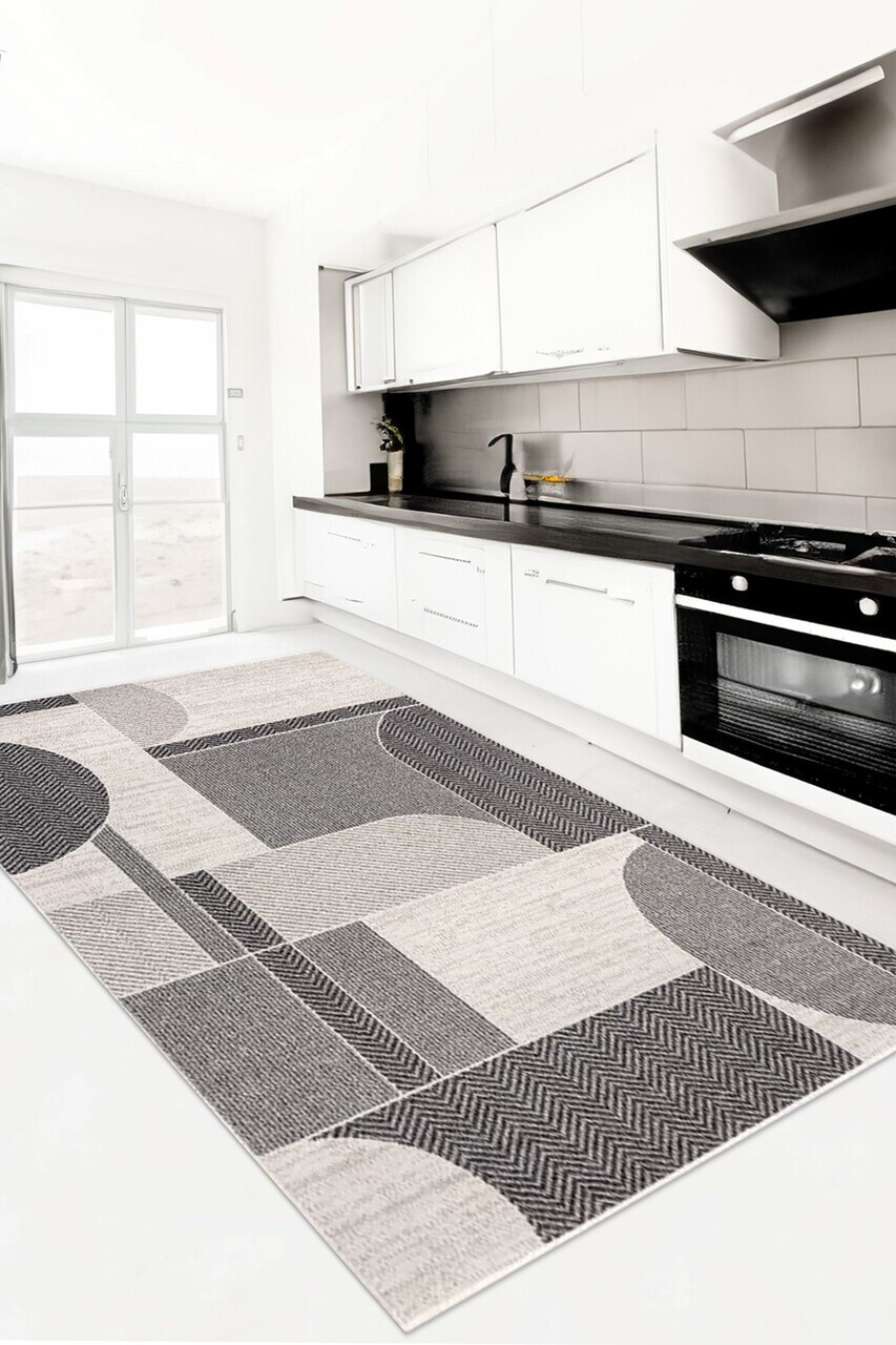 Covor, CLR-7199-MUTFAK-42, 60x200 cm, Poliester, Gri