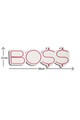 Decoratiune luminoasa LED, BOSS, Benzi flexibile de neon, DC 12 V, Rosu