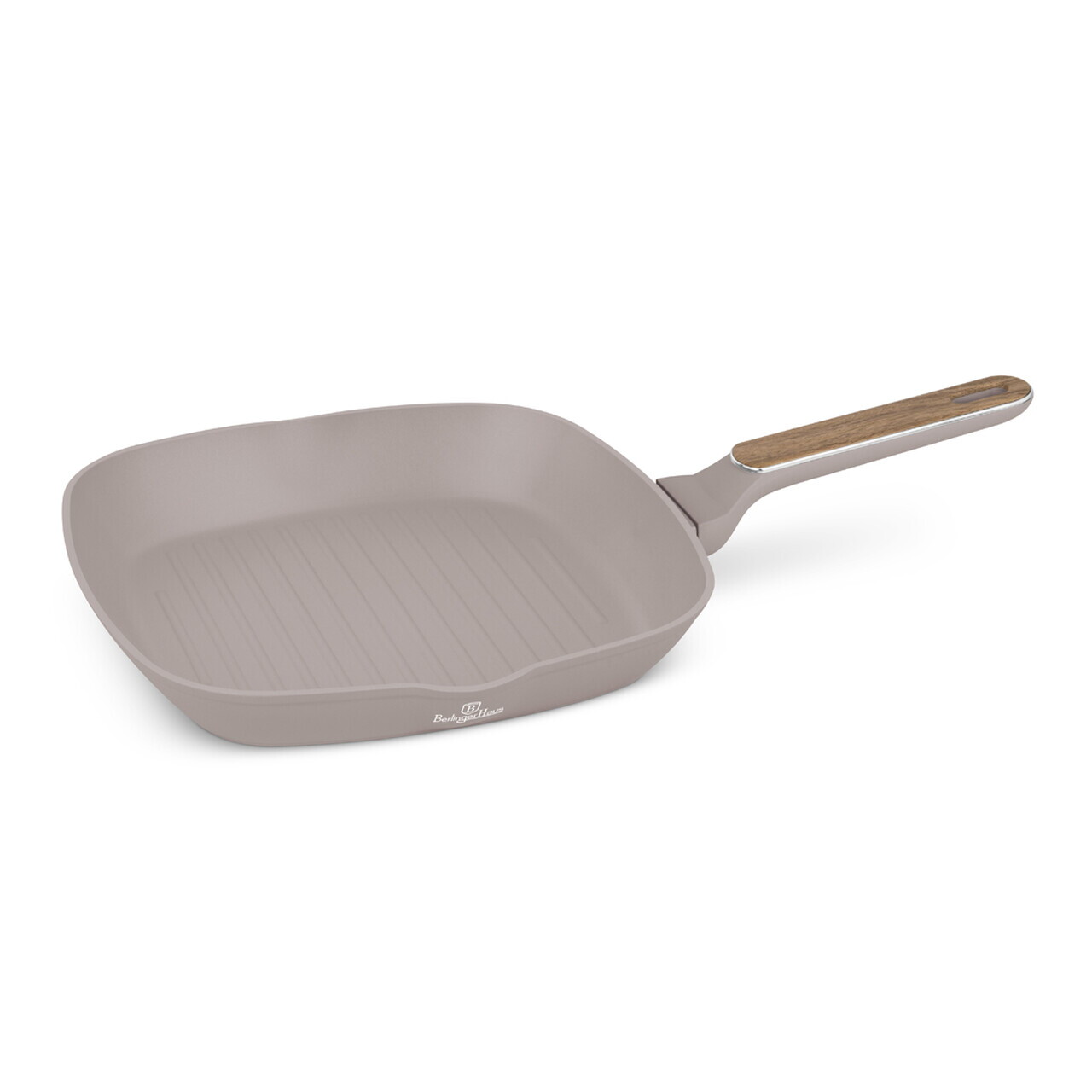 Tigaie grill Berlinger Haus, Taupe Nordic, 28 cm, 2.1 L, aluminiu forjat, taupe mat/natur - imagine 2