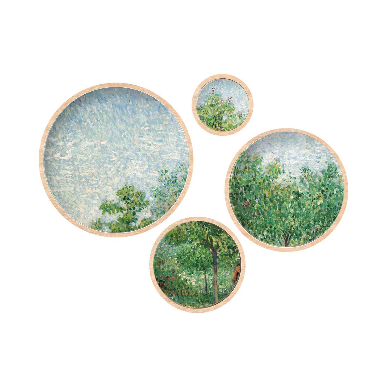 Set 4 tablouri decorative, Huhu294, Dimensiune: 45 x 45 cm (1 bucată), Multicolor - view 2