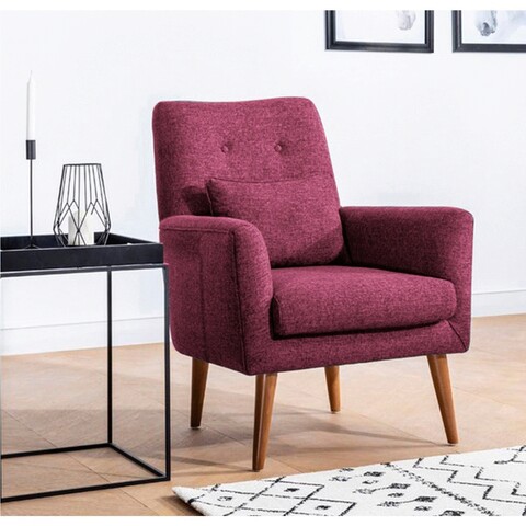 Fotoliu, unique design, 867unq1055, lemn de carpen, rosu claret
