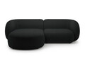 Coltar stanga 2 locuri, Kate, Micadoni, 255x176x76 cm, tesatura boucle, negru