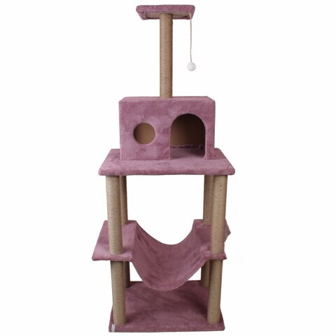 Casă pentru pisici, Paws & Whiskers, Marina, MATERIAL TEXTIL WELSOFT, Roz prafuit