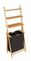 Cos pentru rufe Ecori, Wenko, 57.5x35x152 cm, bambus/poliester/polietilena, negru/natur
