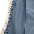 Lenjerie de pat King Size, Moises, Homla, 3 piese, 200x220 cm, bumbac, albastru/bej