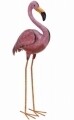 Decoratiune Flamingo vertical, metal, 40x15x75 cm
