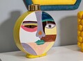 Vas decorativ Piccassy Round, Mauro Ferretti, 28x9x33 cm, ceramica, multicolor
