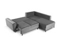 Coltar extensibil dreapta 5 locuri, Moghan, Micadoni Home, BL, 243x194x88 cm, catifea, gri deschis