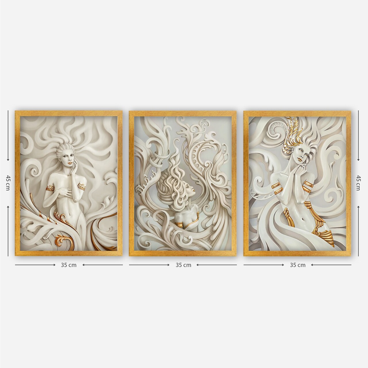 Set 3 tablouri decorative, 3SC117, Plastic, Multicolor - view 2