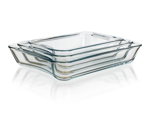 Set 3 vase de copt Simax, sticla borosilicata, 1.5 L + 2.5 L + 3.5 L