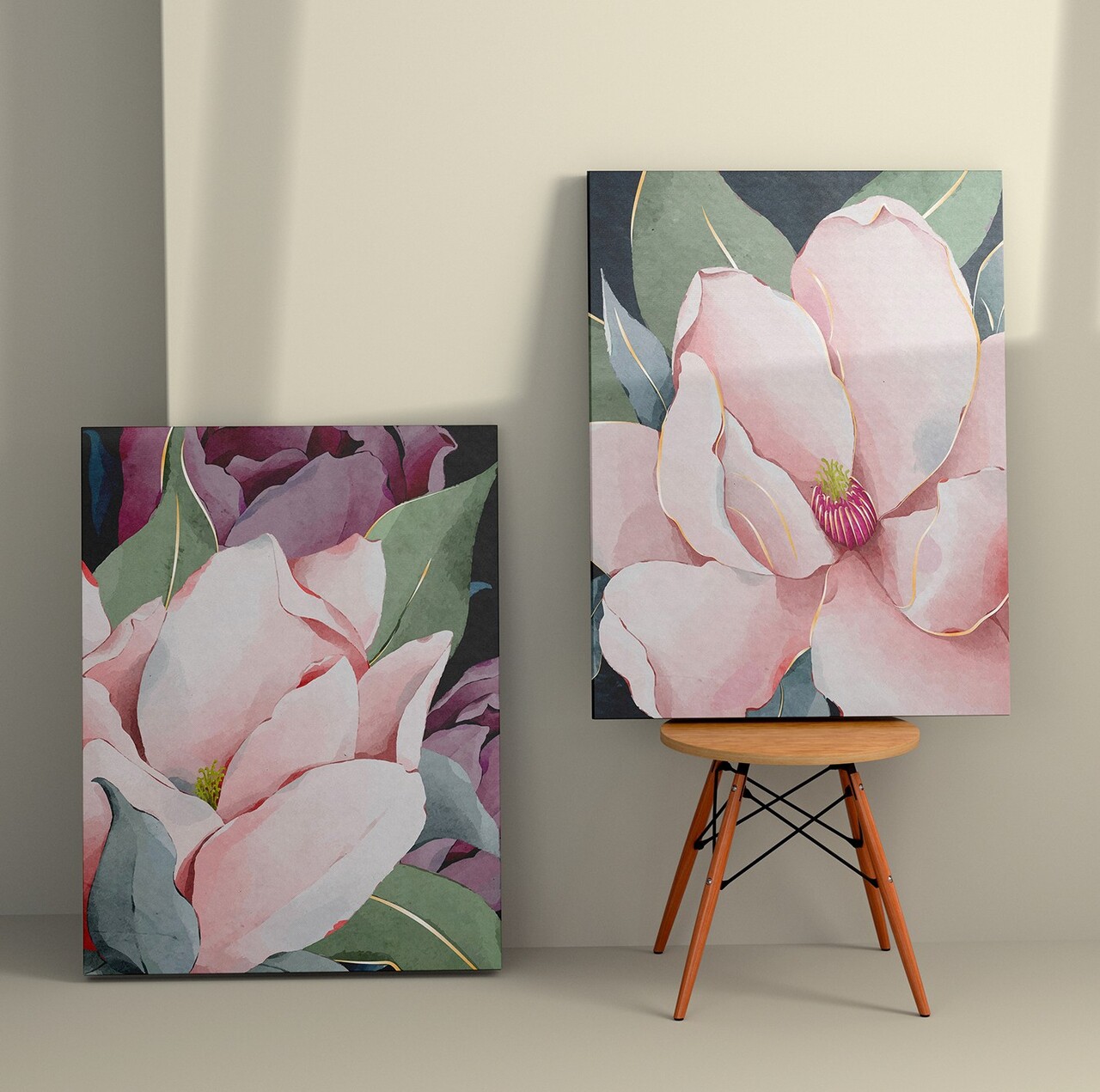 Set 2 tablouri decorative 2KNV4353 Lemn Multicolor