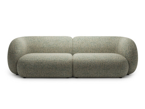 Canapea modulara 4 locuri, Kate, Micadoni, 243x99x76 cm, tesatura structurata, verde muschi melanj