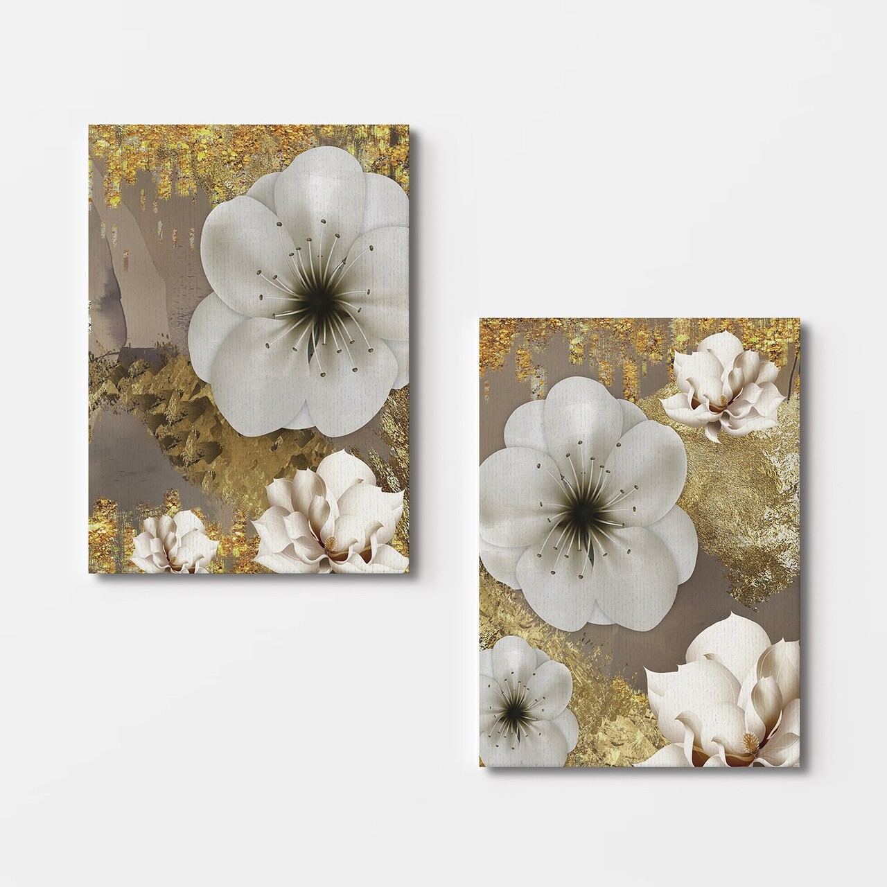 Set 2 tablouri decorative, 2KNV4324, Lemn, Multicolor - view 3