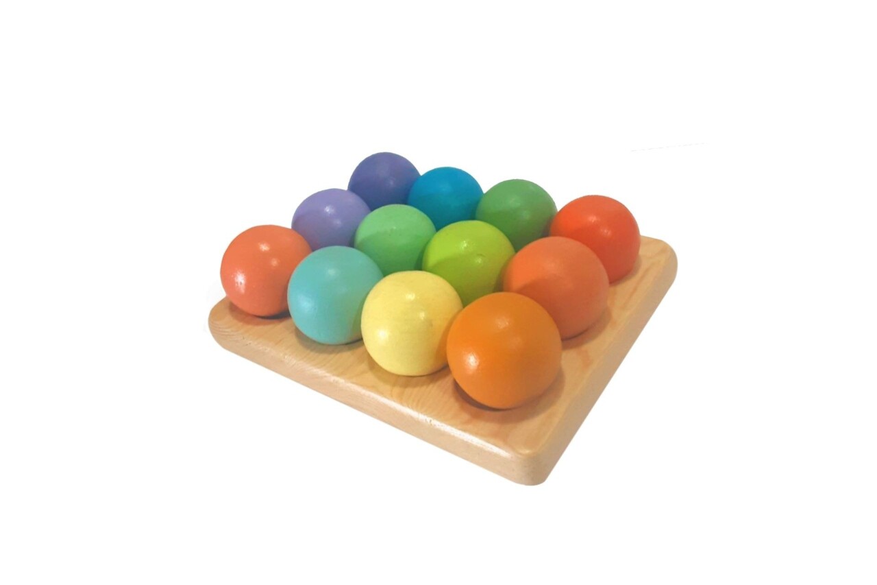 Jucarie pentru landou/carucior, Hanah Home, Pastel Balls, Multicolor - view 2