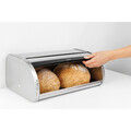 Cutie pentru paine, Brabantia, Roll Top, 44.5x26.2x17.3 cm, otel, negru mat