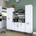 Dulap multifunctional, Rani, JE150, 220x198 cm, PAL, Alb
