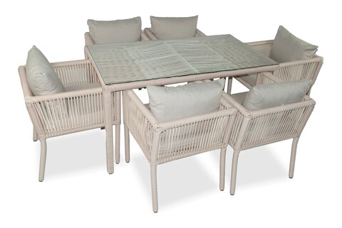 Set mobilier de gradina, jumilla, vera 150, maro deschis