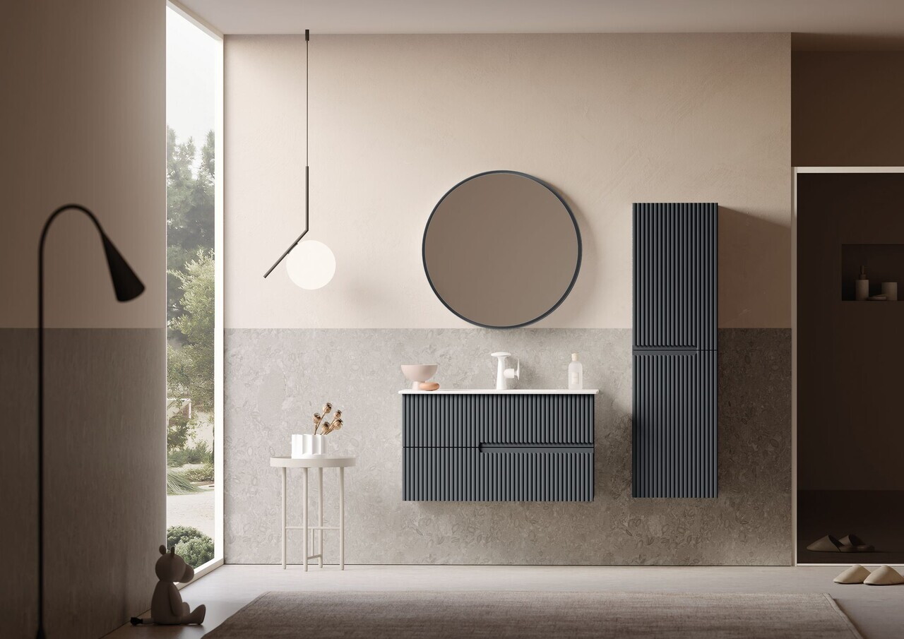 Dulap de baie, Hanah Home, Moonlight 40, Antracit mat — imaginea 2