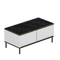 Masuta de cafea, Inarch, Imaj, 90x40x45 cm, PAL, Alb