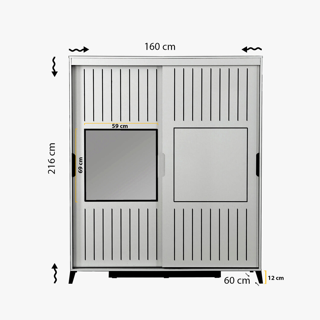 Dulap pentru haine, Comforty, Pasific Home Fuga, 160x216x60 cm, Maro