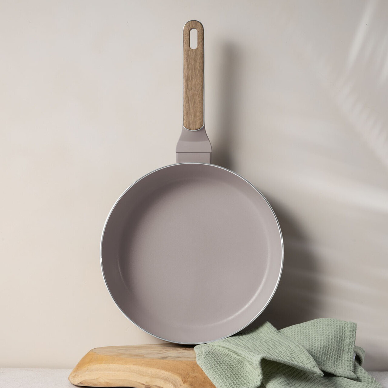 Tigaie flip Berlinger Haus, Taupe Nordic, 26 cm, aluminiu, taupe mat/natur - imagine 7