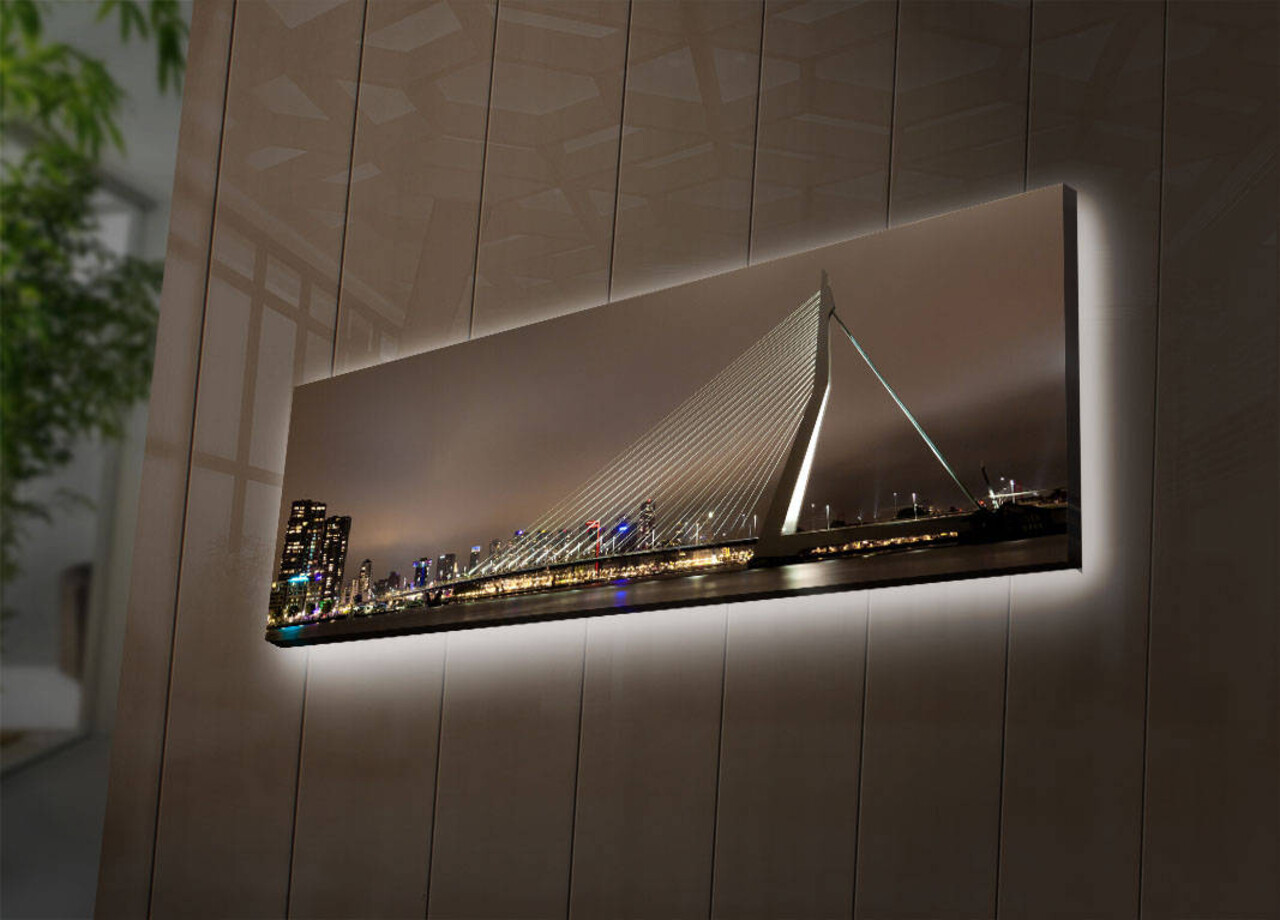 Tablou decorativ cu lumina LED, 3090DACT-33, 30 x 90 cm, Multicolor - view 3