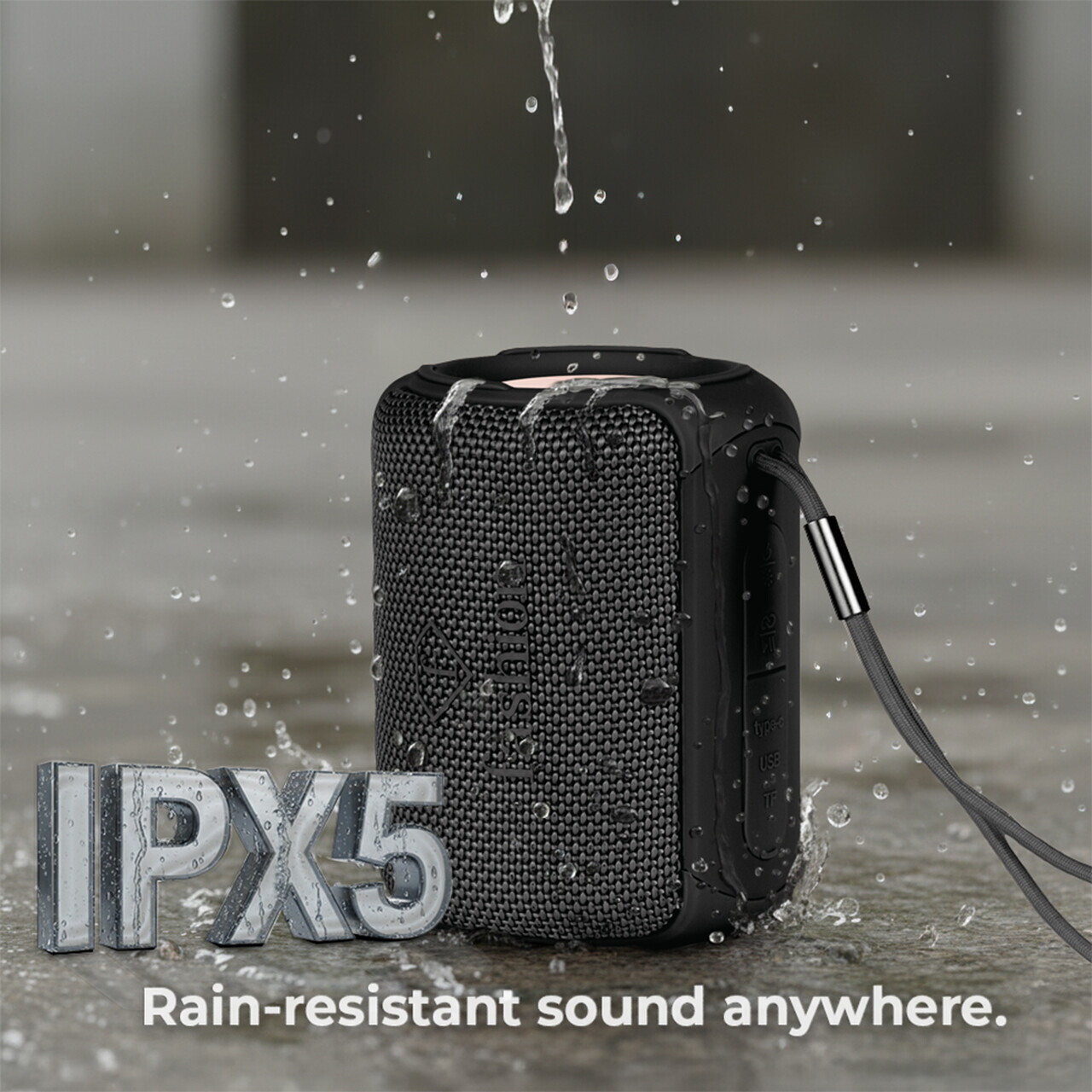 Boxa Bluetooth S Fashion TV, Matte Black-Rose Gold, 8.5x8.9x11.5 cm, negru - imagine 5