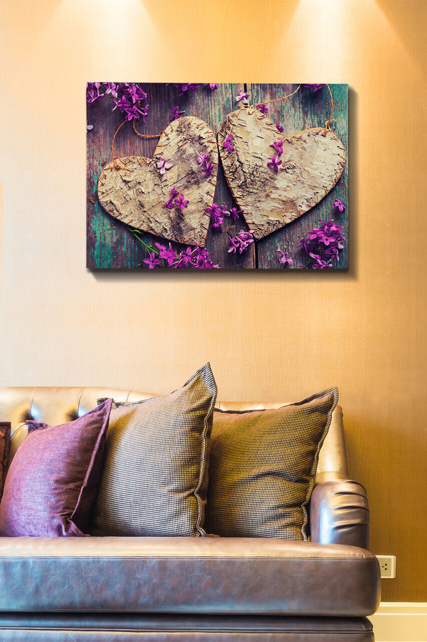 Tablou decorativ Kanvas Tablo (50 x 70) Cadru: 100% LEMN (grosime: 3 cm) Multicolor